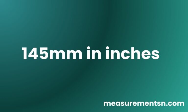 145mm in inches