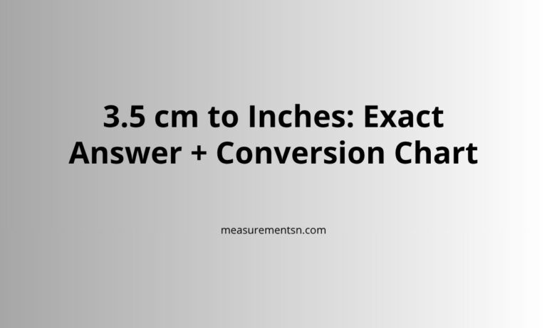 3.5 cm to inches
