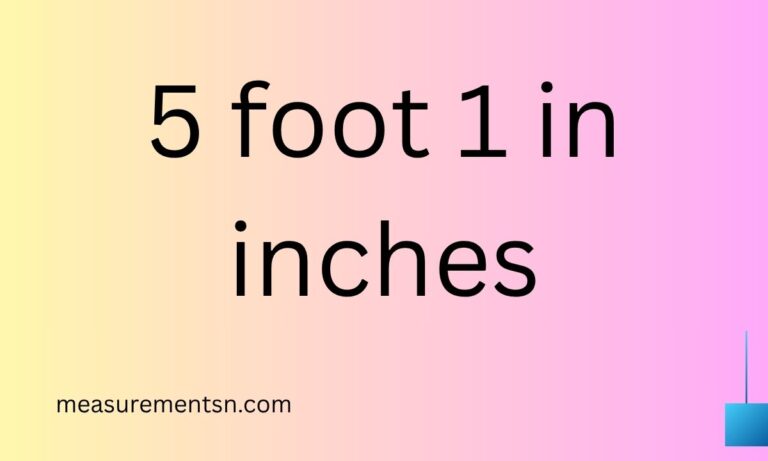 5 foot 1 in inches