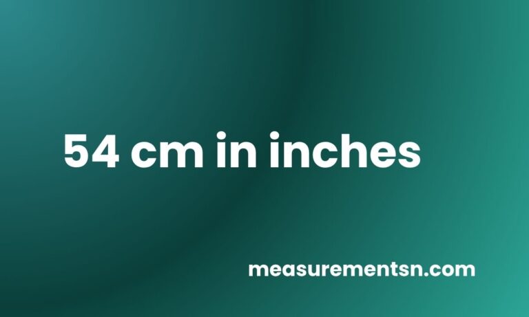 54 cm in inches
