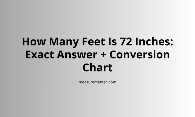 how many feet is 72 inches