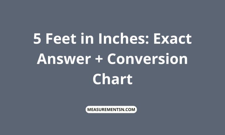 5 feet in inches