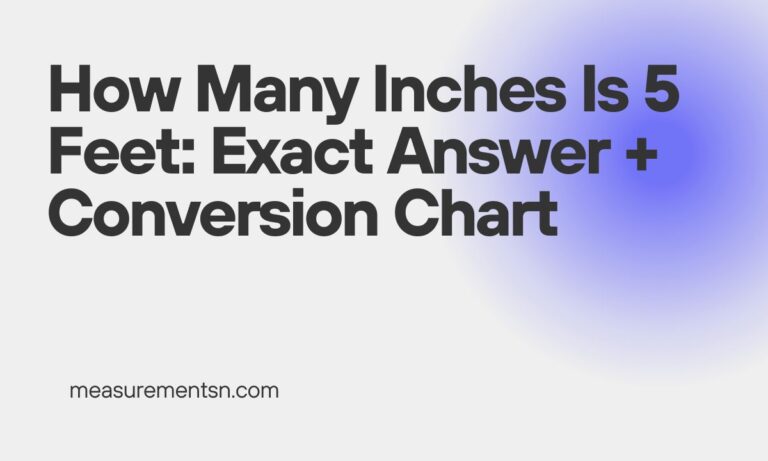 how many inches is 5 feet