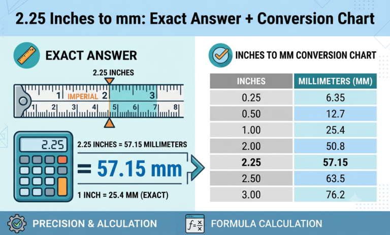 2.25 inches to mm