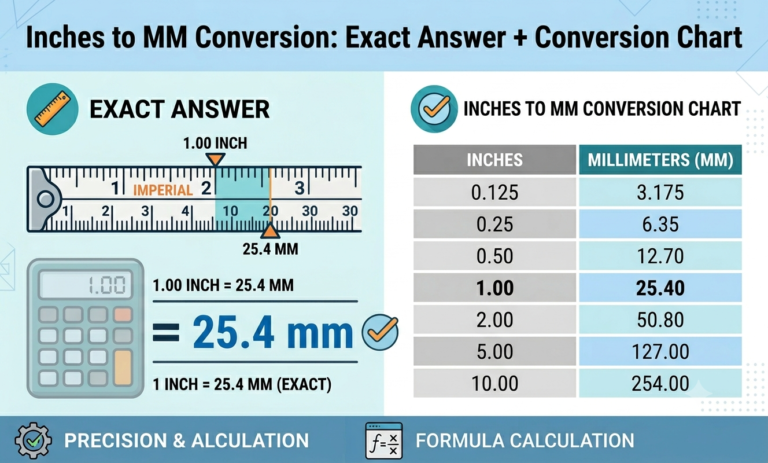 inches to mm conversion