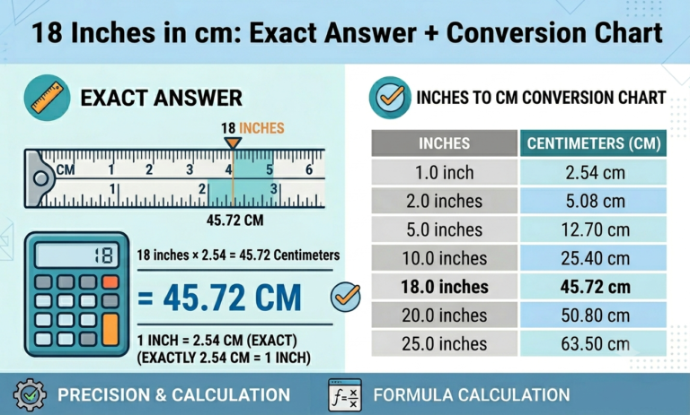 18 inches in cm